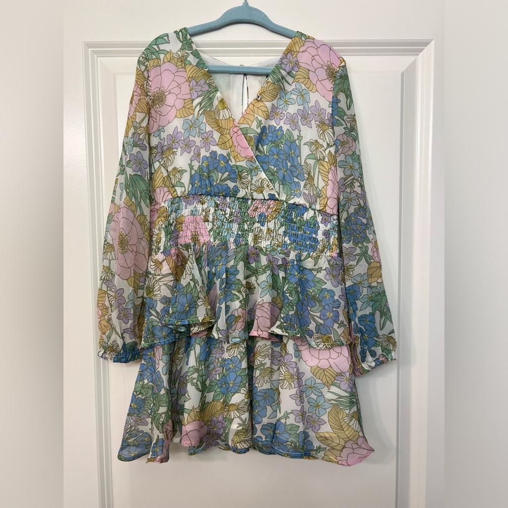 Bardot Junior Girl's Bella Floral Print Shirred Dress - Size 5